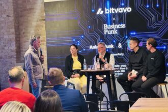Visual AnlagePunk Business Punk Release Party bei Bitvavo The Finfluencer Circle Flash Talk