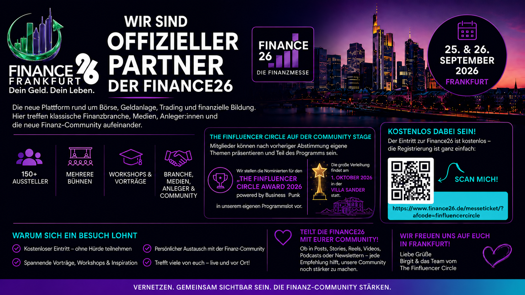 Finance26 mit The Finfluencer Circle Award